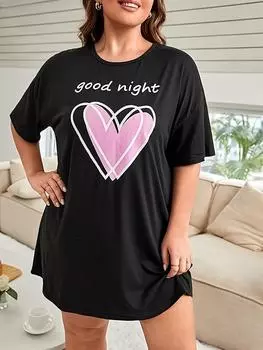 Спокойной ночи, женская эластичная домашняя юбка-полуюбка с принтом, женское платье больших размеров, удобное/дышащее летнее платье с короткими рукавами S