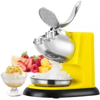 Spolehli Electric Shaved Ice 300W High Ice 30dB Low Rotation Dedicated Protective Large Stainless Steel Micro Heat Dissipation Japanese Instruction