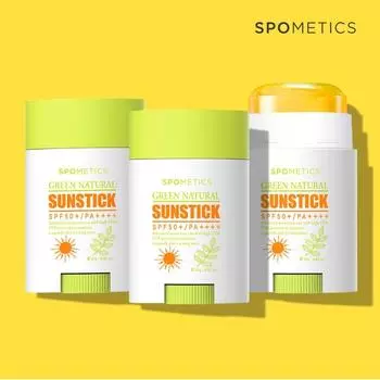 Spometics Green Natural Прозрачный солнцезащитный карандаш 23 г x 3 [SPF50+/PA++++], 23 г, 3 шт.