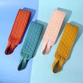 Мочалка-мочалка для спины 3 в 1 Шарик для душа Мочалка-мочалка Перчатка-мочалка Отшелушивающее средство для спины Полотенце для чистки Украшения Аксессуары розовый