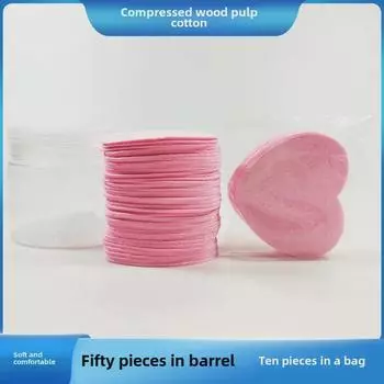 Спонж для лица из прессованной древесной массы в форме сердца: Расширяется в воде, облегчая снятие макияжа и очищение. 10 pieces bag (8mm after soaking)