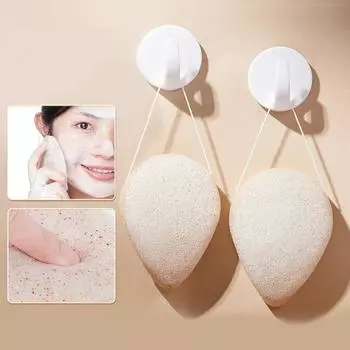 Спонж для лица из семян грецкого ореха Konjac, глубоко очищающий, мягкий отшелушивающий инструмент для снятия макияжа, многофункциональный очищающий спонж для лица