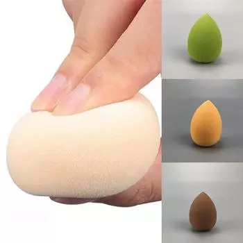 Спонж для макияжа со скошенной кромкой, цветная пудра, спонж для макияжа, яйцо, влажная и сухая губка, спонж для макияжа с тыквой 4*6cm зелёный