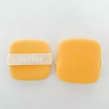 Спонж для макияжа в форме печенья «Butter Cookie» Ультрамягкий Не впитывающий Гигиеничный Спонж для растушевки для жидкой пудровой основы Сухое Влажное нанесение Бьюти-блендер 10pcs жёлтый