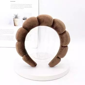 Спонж Спа Повязка на голову Бархатная для умывания Широкая мягкая повязка на голову Уход за кожей Снятие макияжа Душ для женщин Девушек Аксессуары для волос