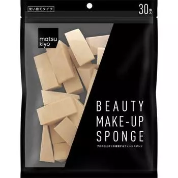 Спонжи для макияжа Matsukiyo клиновидного типа 30 шт.