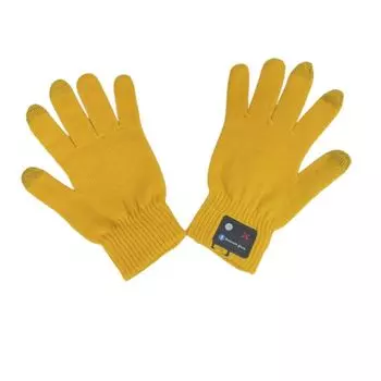 Spoof Bluetooth Gloves Phone Phone Headset Smart Phone Call Gloves Tang Jiuzhou Winter Heattech Xiangyang Yellow All yards