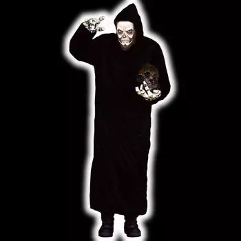 Spooky Black Death Reaper Cloak Cosplay Outfit For Unisex Characters And Events