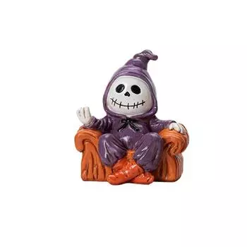 Spooky Halloween Sofa Ghost Figure Cute Ghost Statue Ornament Ghost Art Sculpture Party Props