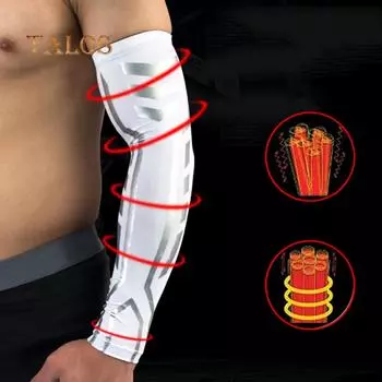 Спорт на открытом воздухе Баскетбол Бег Мягкая эластичная защитная нарукавная повязка на руку для здоровья L красный