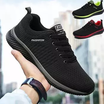 Спортивная обувь, мужские легкие кроссовки для бега, прогулочная повседневная дышащая обувь, нескользящая удобная черная обувь, большой размер 38-48 45 красный
