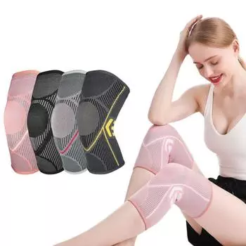 Спортивная безопасность Нейлон полиэстер наколенники Черный Серый Розовый наколенник Поддержка суставов L