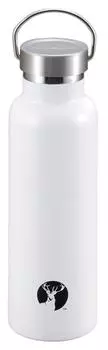 Спортивная бутылка CAPTAIN STAG, бутылка для воды, двойная бутылка из нержавеющей стали, вакуумная изоляция, бутылка HD, 600 мл, белый, внешний диаметр 73 x белый