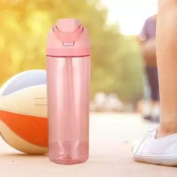 Спортивная бутылка для воды с герметичным дизайном, не содержащая бисфенол-А, портативная многоразовая емкость для воды для фитнеса с чёрный