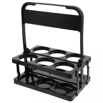 Спортивная бутылка для воды Спортивная клетка для бутылки с водой Складная отдельно стоящая стойка для бутылок Органайзер для бутылок чёрный