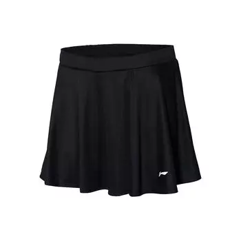 Спортивная быстросохнущая влагоотводящая дышащая юбка для бега Li Ning Badminton Series, женские юбки черного цвета ASKR022-1 M