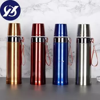 Спортивная чашка для спорта на открытом воздухе, кружка из нержавеющей стали 304, портативная большая емкость, офисные подарки 750ml красный