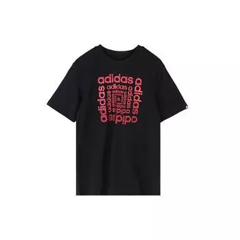 Спортивная дышащая футболка с коротким рукавом Adidas Hyperreal Dimension Logo, черные мужские топы GD5888 S