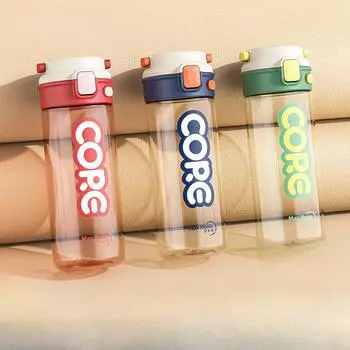 Спортивная фитнес-кружка для мужчин и женщин, переносная пластиковая бутылка для воды, студенческая, устойчивая к падениям и утечкам, летняя, прямоугольная, для питья 550ml