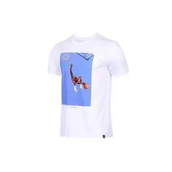 Спортивная футболка Air Jordan Slam Dunk с фотопринтом, мужские топы, белые 915935-100 M