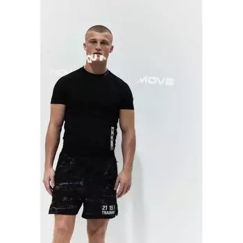 Спортивная футболка HM DryMove Muscle Fit, черная, для тренировок
