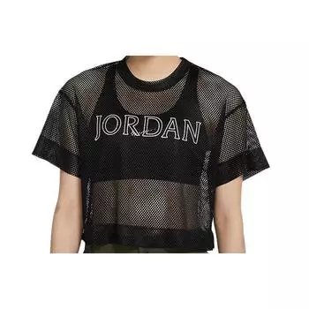 Спортивная футболка Jordan Mesh со вставками, женские топы, черная CZ1892-010 XXL
