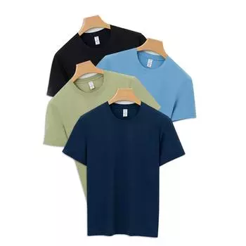 Спортивная футболка мужская с короткими рукавами, повседневная, с круглым вырезом, для активного отдыха, быстросохнущая, не требующая глажки и создающая ощущение прохлады, мужская футболка S