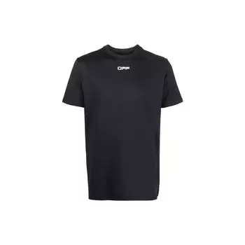 Спортивная футболка Off-White Arrow Outline с короткими рукавами, черно-белые мужские топы OMVA025C99FAB0011001