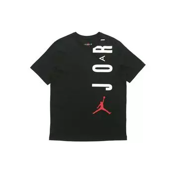 Спортивная футболка с коротким рукавом и круглым вырезом Air Jordan с логотипом, мужские топы, черный CZ8403-010 XXL