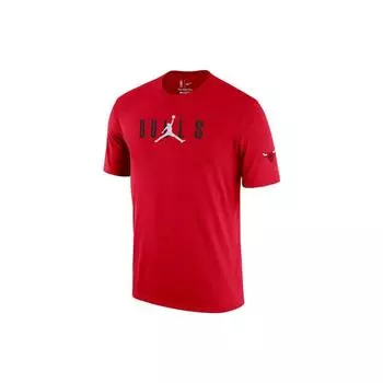 Спортивная футболка с коротким рукавом Jordan Chicago Bulls с логотипом, мужские топы, красные DA6507-657 S