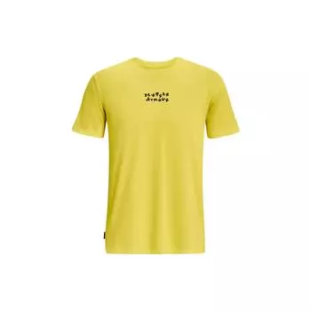 Спортивная футболка с коротким рукавом Under Armour с логотипом и круглым вырезом, мужские топы, звездно-желтый 1376837-799 XL