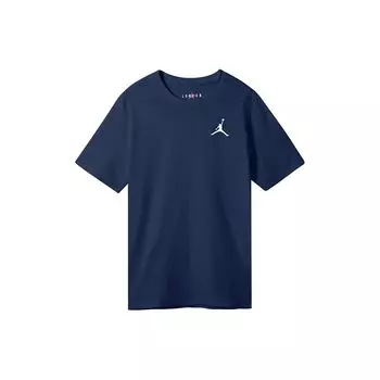 Спортивная футболка с короткими рукавами и вышитым логотипом Jordan Jumpman, мужские топы, темно-синие DC7486-410 XXXL