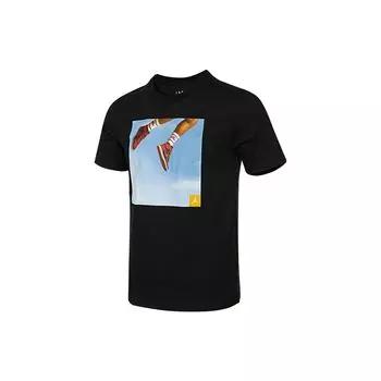 Спортивная футболка с короткими рукавами Jordan Photo Print Мужские топы Черные DA9895-010 S