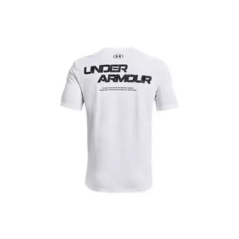 Спортивная футболка с круглым вырезом и логотипом Under Armour, мужские топы, белые 1366456-100 XL
