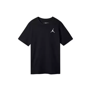 Спортивная футболка с круглым вырезом и вышитым логотипом Jordan Jumpman, мужские топы, черные DC7486-010 S