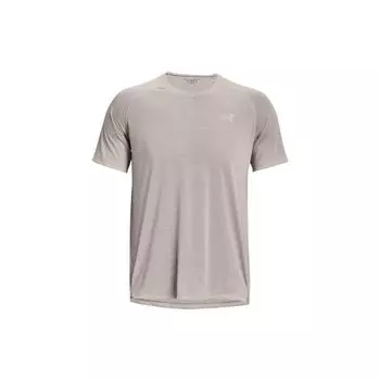 Спортивная футболка с круглым вырезом Under Armour Solid Logo, мужские топы, серая 1361469-592 XXXL