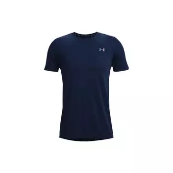 Спортивная футболка с однотонным логотипом Under Armour Rush Series, мужские топы Academy-Blue 1370441-408 S