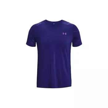 Спортивная футболка с тиснением Under Armour Rush Series с круглым вырезом и короткими рукавами, мужские топы, темно-синие 1376790-468 M