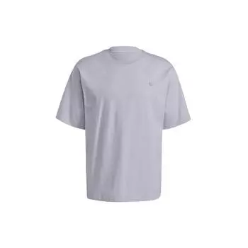 Спортивная футболка свободного кроя Adidas Originals Series с простым логотипом и короткими рукавами, топы унисекс, светло-фиолетовая HC8584 S