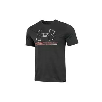 Спортивная футболка Under Armour Letter Logo Training, мужские топы, черная 1370367-001 L