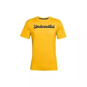 Спортивная футболка Under Armour с круглым вырезом и прямым подолом, с короткими рукавами, мужские топы, ярко-желтый 1359932-790 L