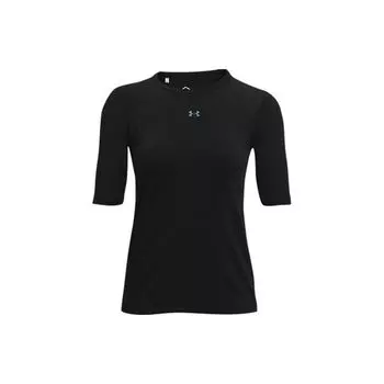 Спортивная футболка Under Armour Solid Color Training, женские топы, черная 1360850-001 XL