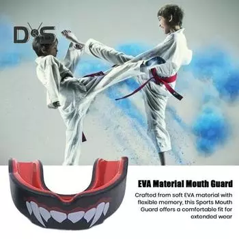 Спортивная капа для зубов, броня для зубов, молодежная капа для взрослых, двухслойная защита десен для бокса, ММА, регби, боевых искусств чёрный
