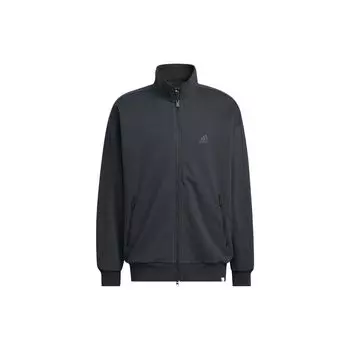 Спортивная куртка Adidas Comfort с логотипом на молнии Мужская верхняя одежда Carbon Black IK3464 XL