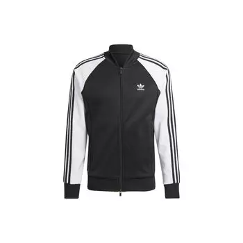 Спортивная куртка Adidas Originals Adicolor Classics Sst с трилистником и тремя полосками, черные мужские топы IK7025 S