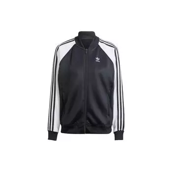 Спортивная куртка Adidas Originals Adicolor Classics Sst с тремя полосками и цветными блоками, черные женские топы IK4026 XS