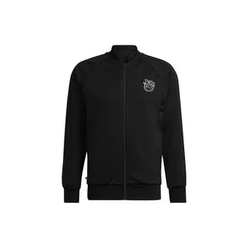 Спортивная куртка Adidas Originals Trefoil SST с однотонной вышивкой Мужская куртка черная HL9235 L