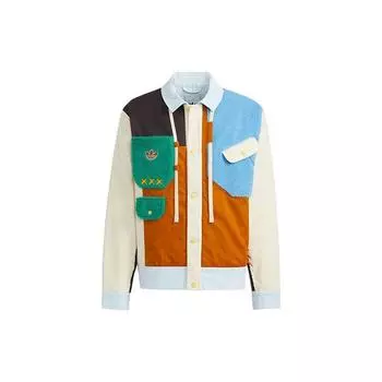 Спортивная куртка Adidas Originals X Melting Sadness Collaboration Puppet Series с цветными блоками и логотипом Верхняя одежда унисекс HC0346 XL