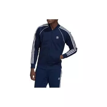 Спортивная куртка adidas Primeblue SST Night Indigo/White Мужская уличная одежда HK7340 XXL