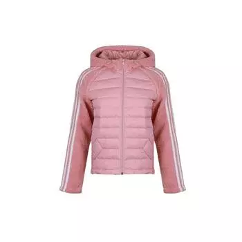 Спортивная куртка Adidas с капюшоном для зимней теплой женской верхней одежды розового цвета GJ8067 XL
